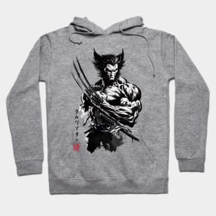 Mutant samurai sumi e Hoodie